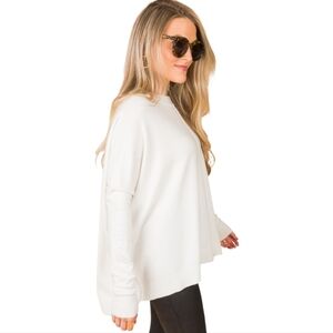 Karlie Dream About Me Rayon Cashmere Oversized Ivory Sweater Size L